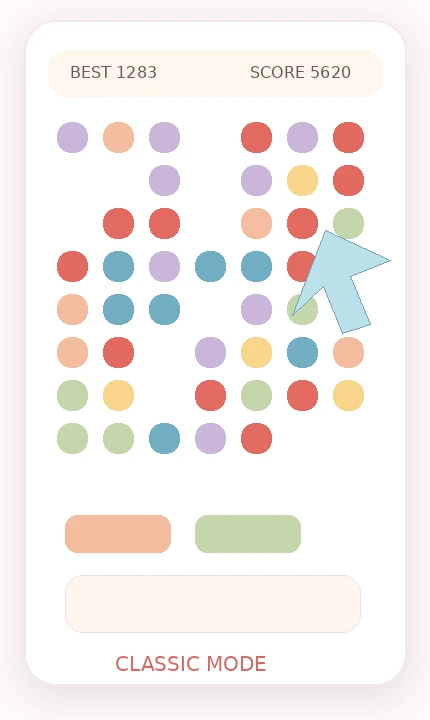 Classic Pixel Parcel block puzzle game screen