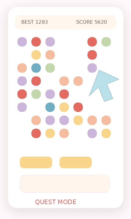 Quest Pixel Parcel block puzzle game screen