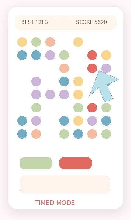 Timed Pixel Parcel block puzzle game screen